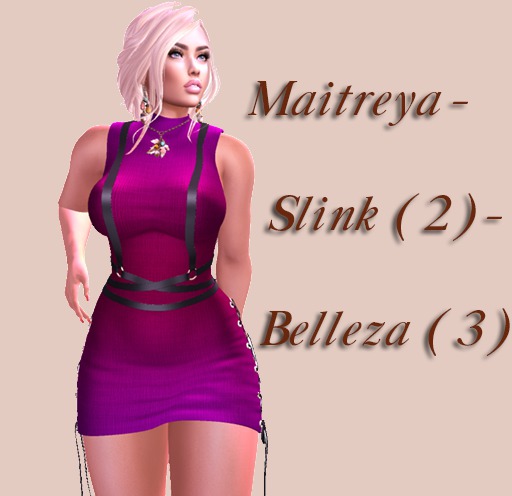 The dress "rainbow-3" on Maitreya-Slink (2) -Bellesa (3)