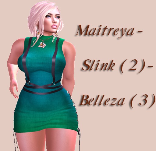 The dress "rainbow-4" on Maitreya-Slink (2) -Bellesa (3)