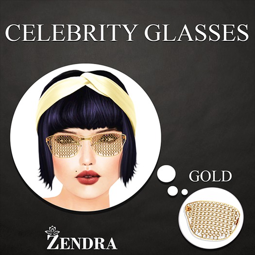 Celebrity glasses Gold