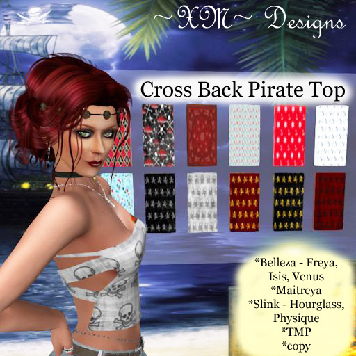~XM~ Cross Back Pirate Top w/HUD