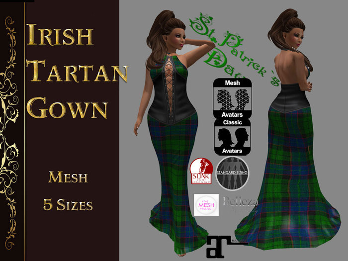Irish Tartan Gown