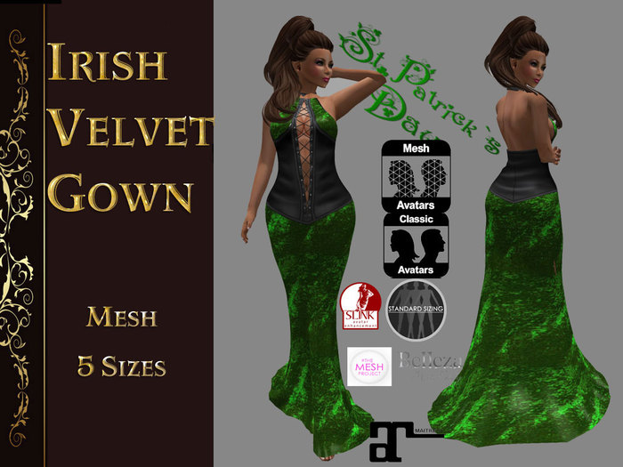 Irish Velvet Gown