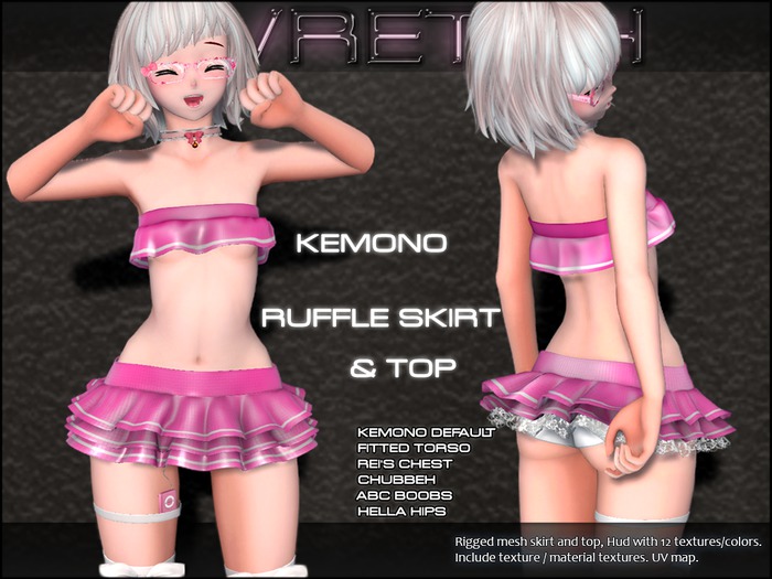:: Wretch :: Kemono Ruffle Skirt & Top