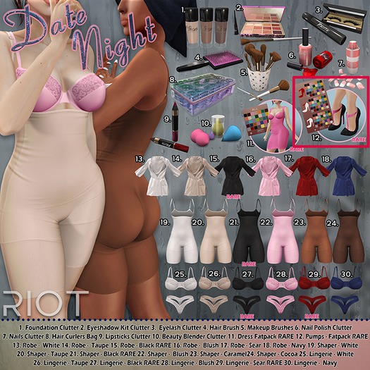 12. RIOT / Date Night Pumps - Fatpack- Maitreya RARE