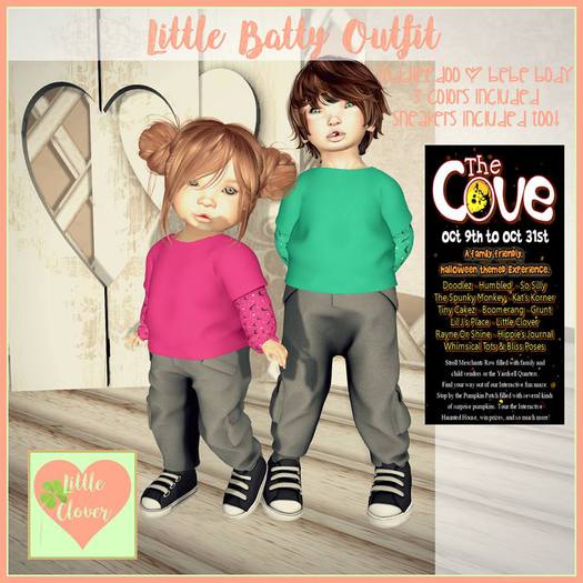 .::Little Clover::.Little Batty Outfit~Wear to Open!