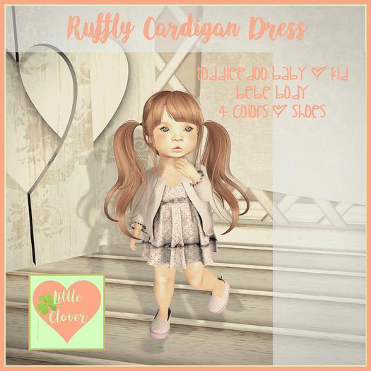 .::Little Clover::.Ruffly Cardigan Dress