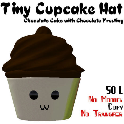Tiny Cupcake Hat (Chocolate Cake with Chocolate Frosting)