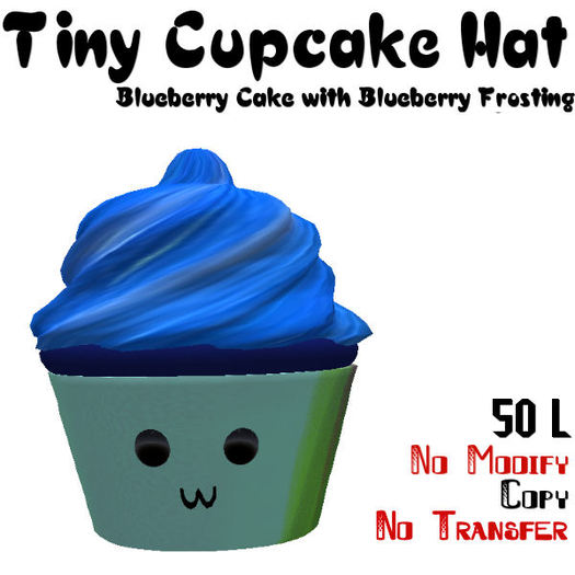 Tiny Cupcake Hat (Blueberry Cake with Blueberry Frosting)