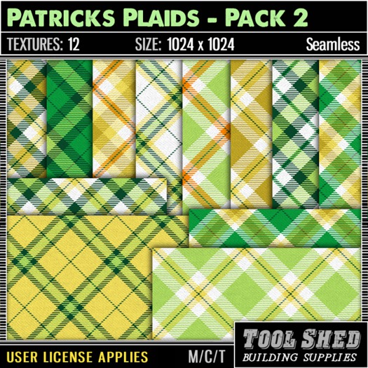 Tool Shed - Patricks Plaids - Pack 2 - St. Patrick's Texture