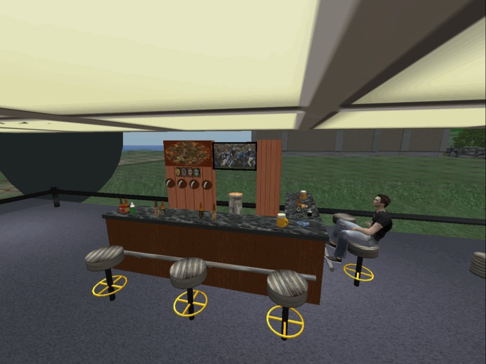 Complete Bar with Stool , TV and TipJar