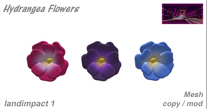 Hydrangea Flower Set mesh 