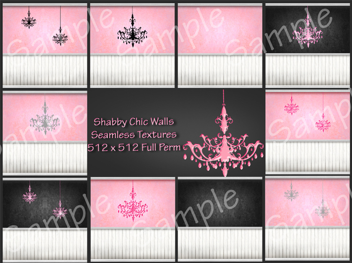 FULL PERM Shabby Chic Walls Texture Set