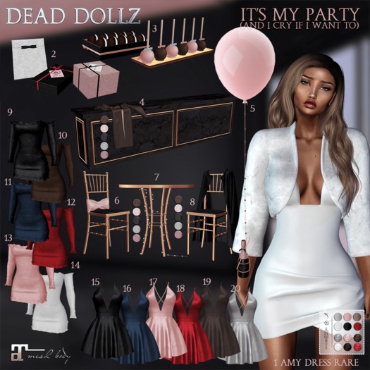 18. Dead Dollz - It's My Party - Sarah Dress Red