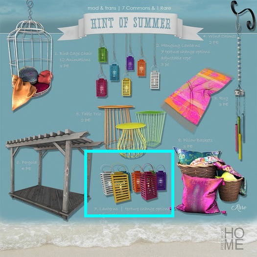 Pixel Mode - Hint of Summer - Floor Lantern