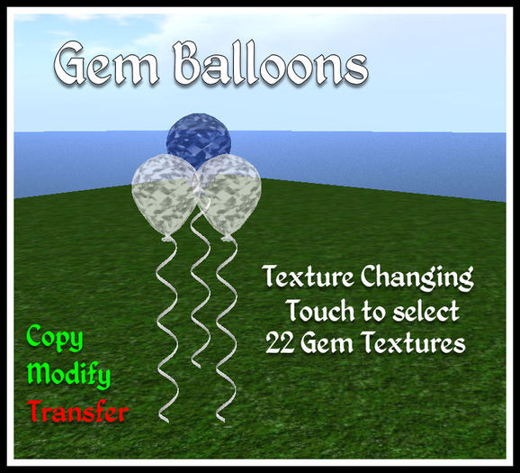 *TLD* Gem Balloons-Texture Change-Boxed