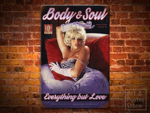 BODY & SOUL Sexy Pin Up Poster | Rusty Metal Style Wall Sign