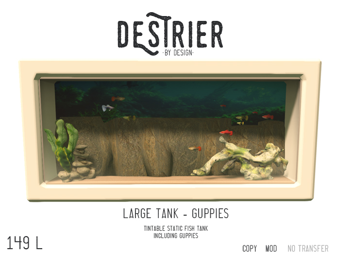 Destrier by Design - Large Tank - Guppy with Background (Boxed)