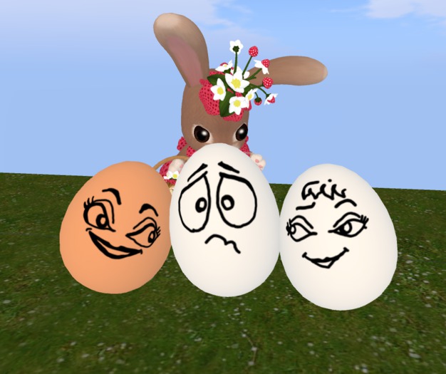 3 easter eggs mesh 5 prim