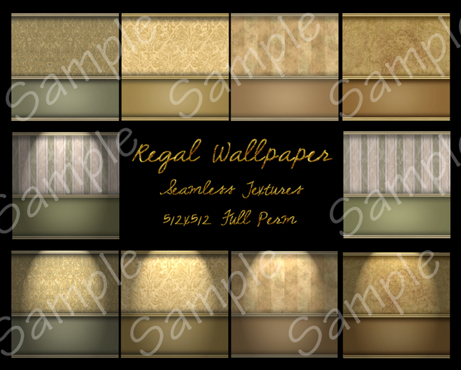  FULL PERM Regal Wallpaper Texture Set 1