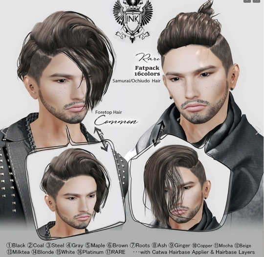 8 [INK] Hair_FORETOP :Ash