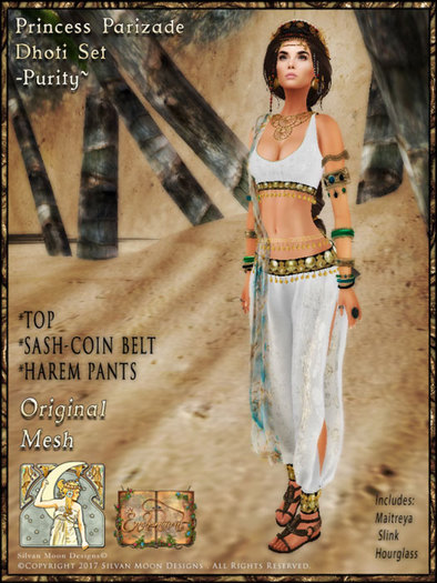 !!!SMD!!! Princess Parizade Dhoti Set-Purity