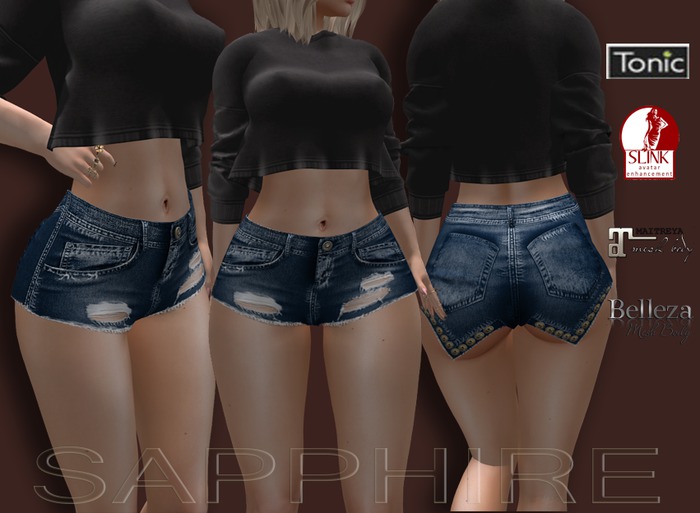 [SAPPHIRE] denim shorts