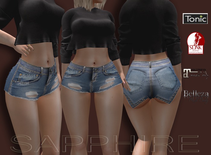 [SAPPHIRE] denim shorts