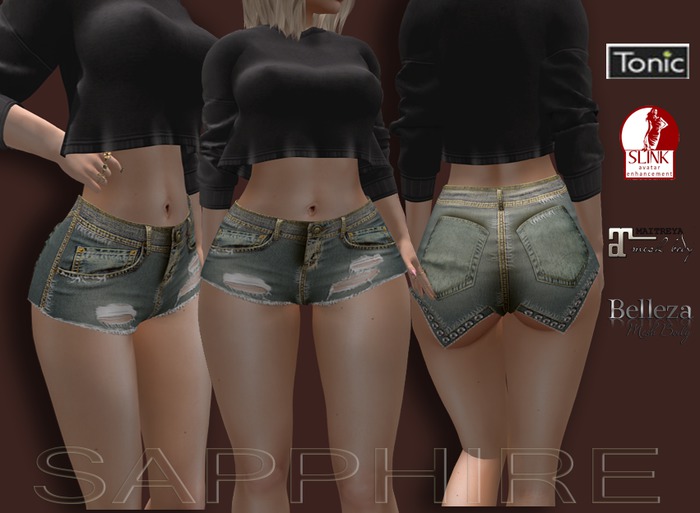 [SAPPHIRE] denim shorts