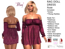 *BSASSY* RAG DOLLS DRESS ROSE