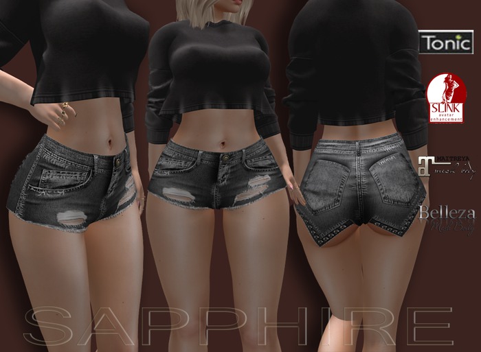 [SAPPHIRE] denim shorts4