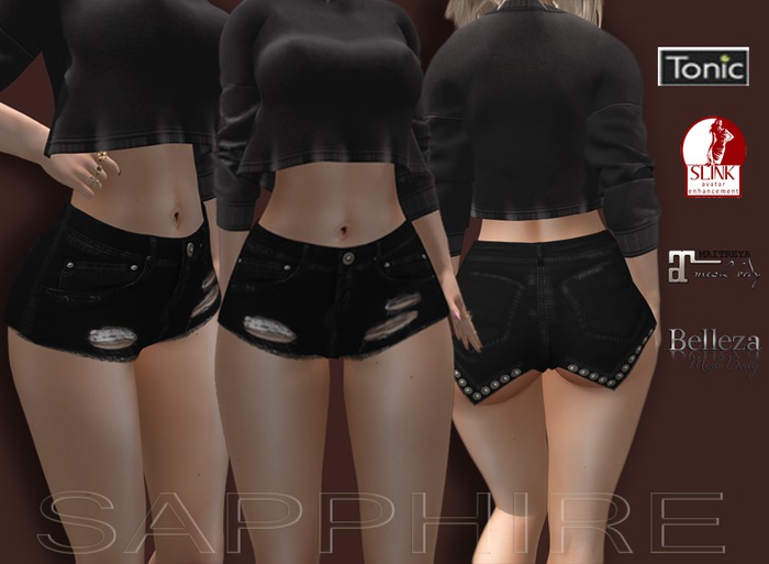 [SAPPHIRE] denim shorts6
