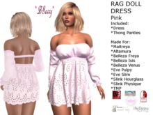 *BSASSY* RAG DOLLS DRESS LIGHT PINK