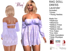 *BSASSY* RAG DOLLS DRESS LAVENDER