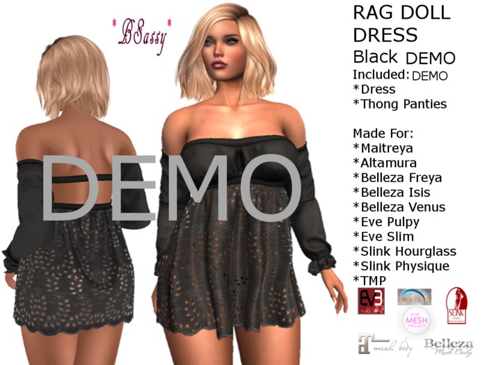 *BSASSY* RAG DOLLS DRESS DEMO