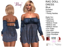 *BSASSY* RAG DOLLS DRESS BLUE
