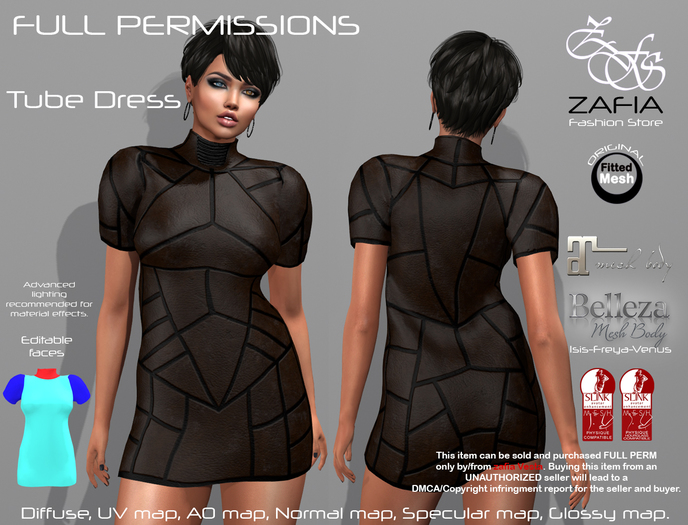 Full Perm-ZAFIA Tube Dress-FATPACK