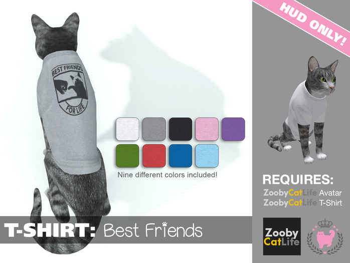 Second Life Marketplace - [*SP*] Cat T-Shirt (Best Friends) - HUD