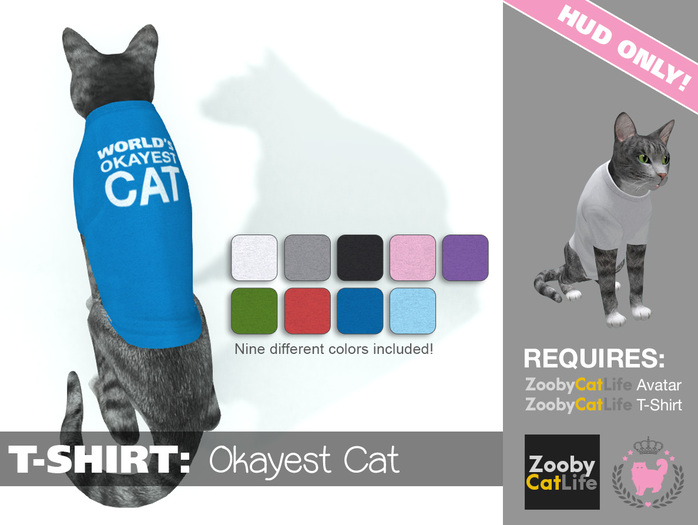 Second Life Marketplace - [*SP*] Cat T-Shirt (Okayest Cat) - HUD