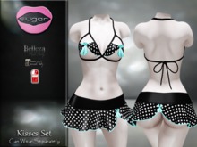 :-:SUGAR:-: Kisses Outfit {TEAL POLKA-DOT}