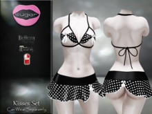 :-:SUGAR:-: Kisses Outfit {WHITE POLKA-DOT}