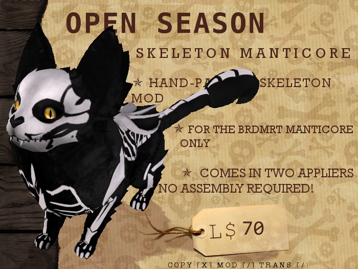 [OPEN SEASON] Manticore Skeleton Applier