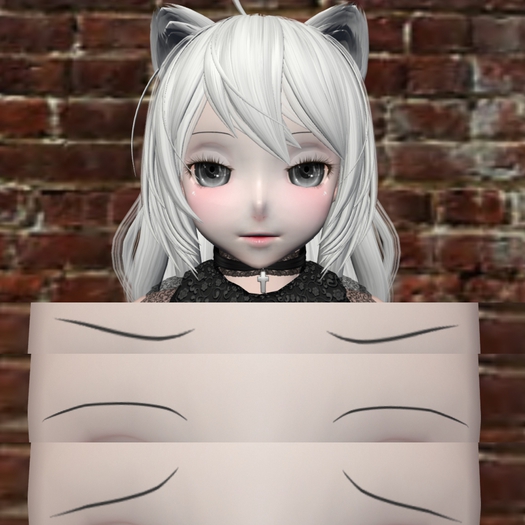 [W.M] M3 Simple Anime Brows - tintable