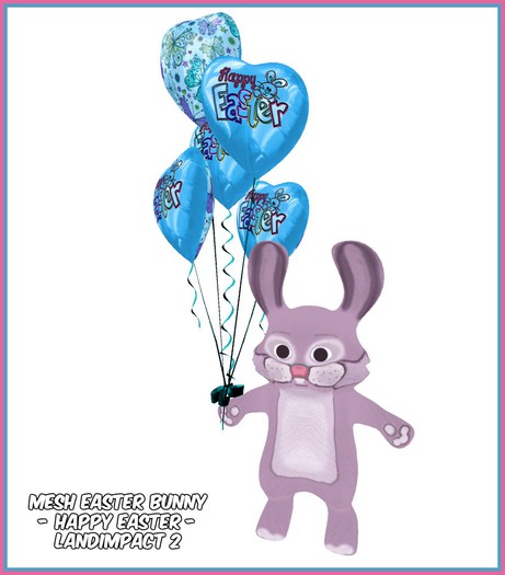 mesh easter bunny - happy easter -