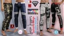 JASON FATPACK Male Jogger Pants MESH - ADAM, AESTHETIC, SIGNATURE GIANNI, SLINK, TMP, JAKE - FashionNatic