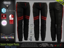 JASON BLACK  Male Jogger Pants MESH - ADAM, AESTHETIC, SIGNATURE GIANNI, SLINK, TMP, JAKE - FashionNatic