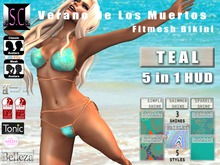 .:S.C:. Verano De Los Muertos Bikini - Teal  (ALL BODIES)