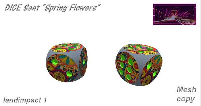 DICE Seat "Spring Flowers" mesh 