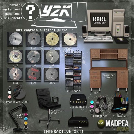 MadPea Y2K Game - CD Player - Black