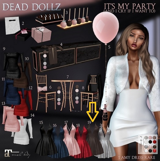 19. Dead Dollz - It's My Party - Sarah Dress Brown