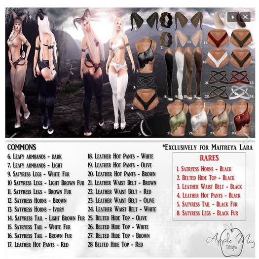 (AMD) Satyress Tail - Black Fur RARE